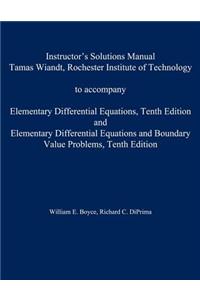 Instructor's Solution Manual to Accompany Elementary Differential Equations and Elementary Differential Equations W/ Boundary Value Problems