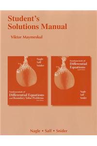 Fundamentals of Differential Equations/Fundamentals of Differential Equations and Boundary Value Problems: Student's Solutions Manual
