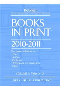 Books in Print 7 Volume Set 2010/11