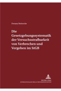 Die Gesetzgebungssystematik Der Versuchsstrafbarkeit Von Verbrechen Und Vergehen Im Stgb