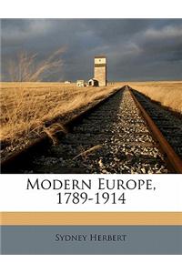 Modern Europe, 1789-1914