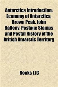 Antarctica Introduction: Antarctica Geography Stubs, Economy of Antarctica, John Balleny