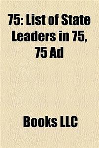 75: 75 Births, 75 Deaths, 75 Establishments, Emperor Ming of Han, Caerwent, Venta Silurum, List of State Leaders in 75