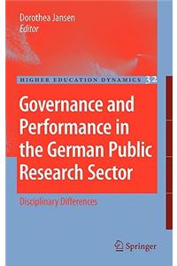 Governance and Performance in the German Public Research Sector