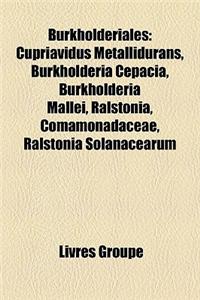 Burkholderiales: Cupriavidus Metallidurans, Burkholderia Cepacia, Burkholderia Mallei, Ralstonia, Comamonadaceae, Ralstonia Solanacearu