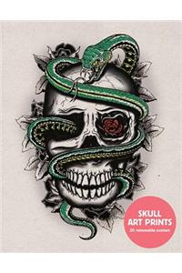 Skull Art Prints: 20 Removable Posters [With Poster]