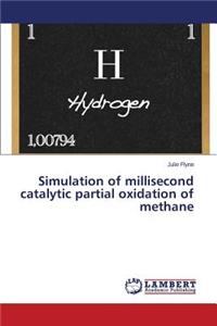 Simulation of Millisecond Catalytic Partial Oxidation of Methane