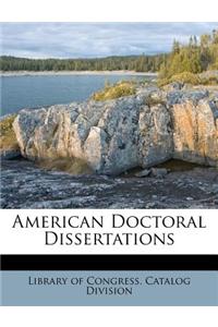 American Doctoral Dissertations