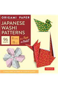 Origami Paper - Japanese Washi Patterns - 6" - 96 Sheets: (Tuttle Origami Paper)