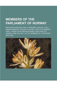 Members of the Parliament of Norway: Gro Harlem Brundtland, Thorbjorn Jagland, Kjell Magne Bondevik, Erling Folkvord, Jens Stoltenberg