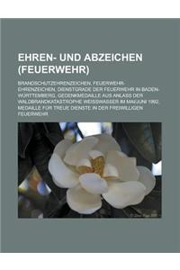 Ehren- Und Abzeichen (Feuerwehr): Brandschutzehrenzeichen, Feuerwehr-Ehrenzeichen, Dienstgrade Der Feuerwehr in Baden-Wurttemberg, Gedenkmedaille Aus