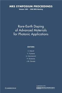 Rare-Earth Doping of Advanced Materials for Photonic Applications: Volume 1111