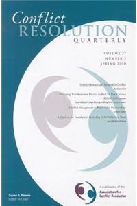 Conflict Resolution Quarterly, Volume 27, Number 3, Spring 2010