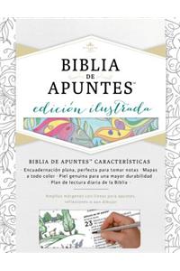 Rvr 1960 Biblia de Apuntes, Edición Ilustrada, Blanco En Tela Para Colorear