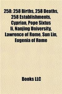 258: 258 Births, 258 Deaths, 258 Establishments, Cyprian, Pope Sixtus II, Nanjing University, Lawrence of Rome, Sun Lin, Eu