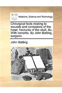 Chirurgical facts relating to wounds and contusions of the head, fractures of the skull, &c. With remarks. By John Batting, surgeon.