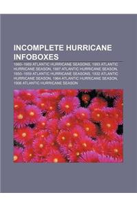 Incomplete Hurricane Infoboxes: 1860-1869 Atlantic Hurricane Seasons, 1993 Atlantic Hurricane Season, 1887 Atlantic Hurricane Season