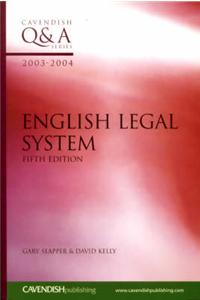 English Legal System Q&A 2003-2004