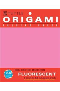 Origami Hanging Paper - Fluorescent 6" - 24 Sheets: (Tuttle Origami Paper)