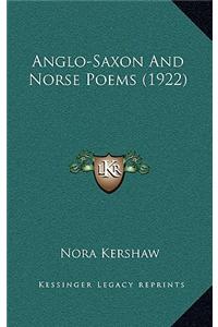 Anglo-Saxon and Norse Poems (1922)
