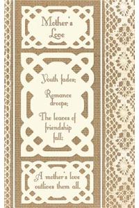 Mother's Love: Mothers Day Gifts / Birthday / Christmas Gifts for Mom / Mum [ Ruled Paper Notebook with Celtic & Lace Design ]