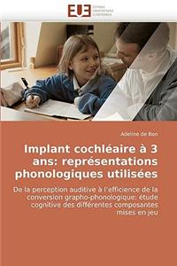 Implant Cochleaire a 3 ANS: Representations Phonologiques Utilisees