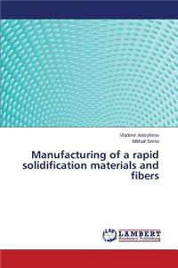 Manufacturing of a Rapid Solidification Materials and Fibers
