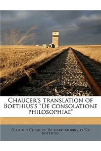 Chaucer's Translation of Boethius's de Consolatione Philosophiae