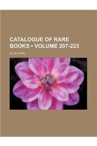 Catalogue of Rare Books (Volume 207-223)