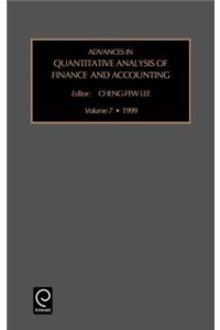 Advances in Quantitative Analysis of Finance and Accounting: Vol 7