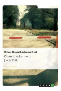 Zinsschranke Nach 4 H Estg