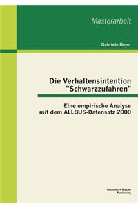 Die Verhaltensintention "Schwarzzufahren": Eine Empirische Analyse Mit Dem Allbus-Datensatz 2000