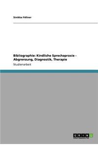 Bibliographie: Kindliche Sprechapraxie - Abgrenzung, Diagnostik, Therapie