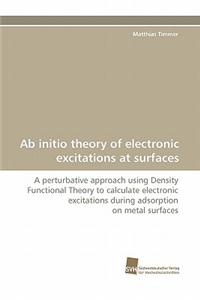 AB Initio Theory of Electronic Excitations at Surfaces