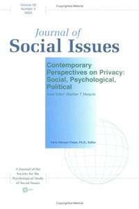 Contemporary Perspectives on Privacy: Social, Psychological, Political