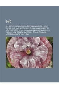 940: List of State Leaders in 940,