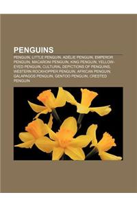 Penguins: Penguin, Little Penguin, Adelie Penguin, Emperor Penguin, Macaroni Penguin, King Penguin, Yellow-Eyed Penguin