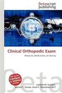 Clinical Orthopedic Exam