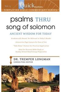 Psalms Thru Song of Solomon