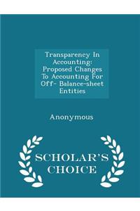 Transparency in Accounting