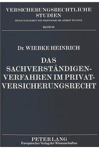 Das Sachverstaendigenverfahren Im Privatversicherungsrecht