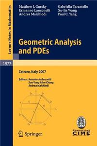 Geometric Analysis and Pdes