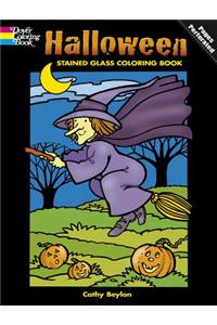Halloween Stained Glass Coloring Book
