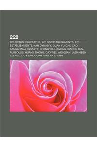 220: 220 Births, 220 Deaths, 220 Disestablishments, 220 Establishments, Han Dynasty, Guan Yu, Cao Cao, Satavahana Dynasty,