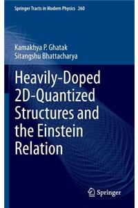 Heavily-Doped 2D-Quantized Structures and the Einstein Relation