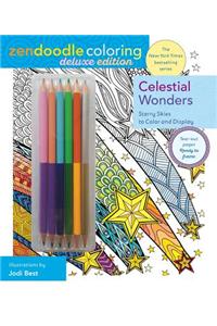 Zendoodle Coloring: Celestial Wonders: Deluxe Edition with Pencils