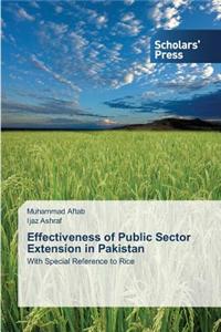 Effectiveness of Public Sector Extension in Pakistan