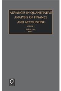 Advances in Quantitative Analysis of Finance and Accounting: Vol 9
