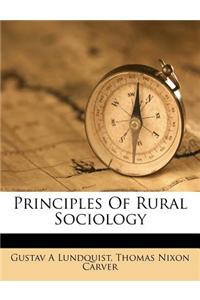 Principles of Rural Sociology