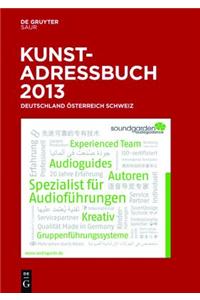 Kunstadressbuch Deutschland, Osterreich, Schweiz 2013